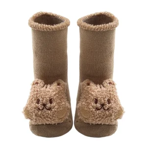Fleece Lined Slipper Socks with Non-Slip Grips