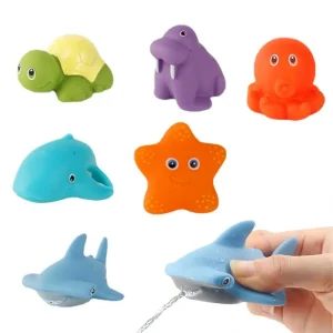 6pcs Baby Thermosensitive Color-changing Squirt toys