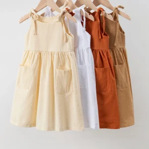 Sleeveless Belted Casual Dress