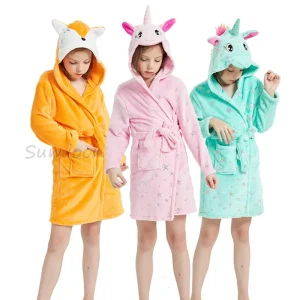 Hooded Bathrobes for Boys Girls